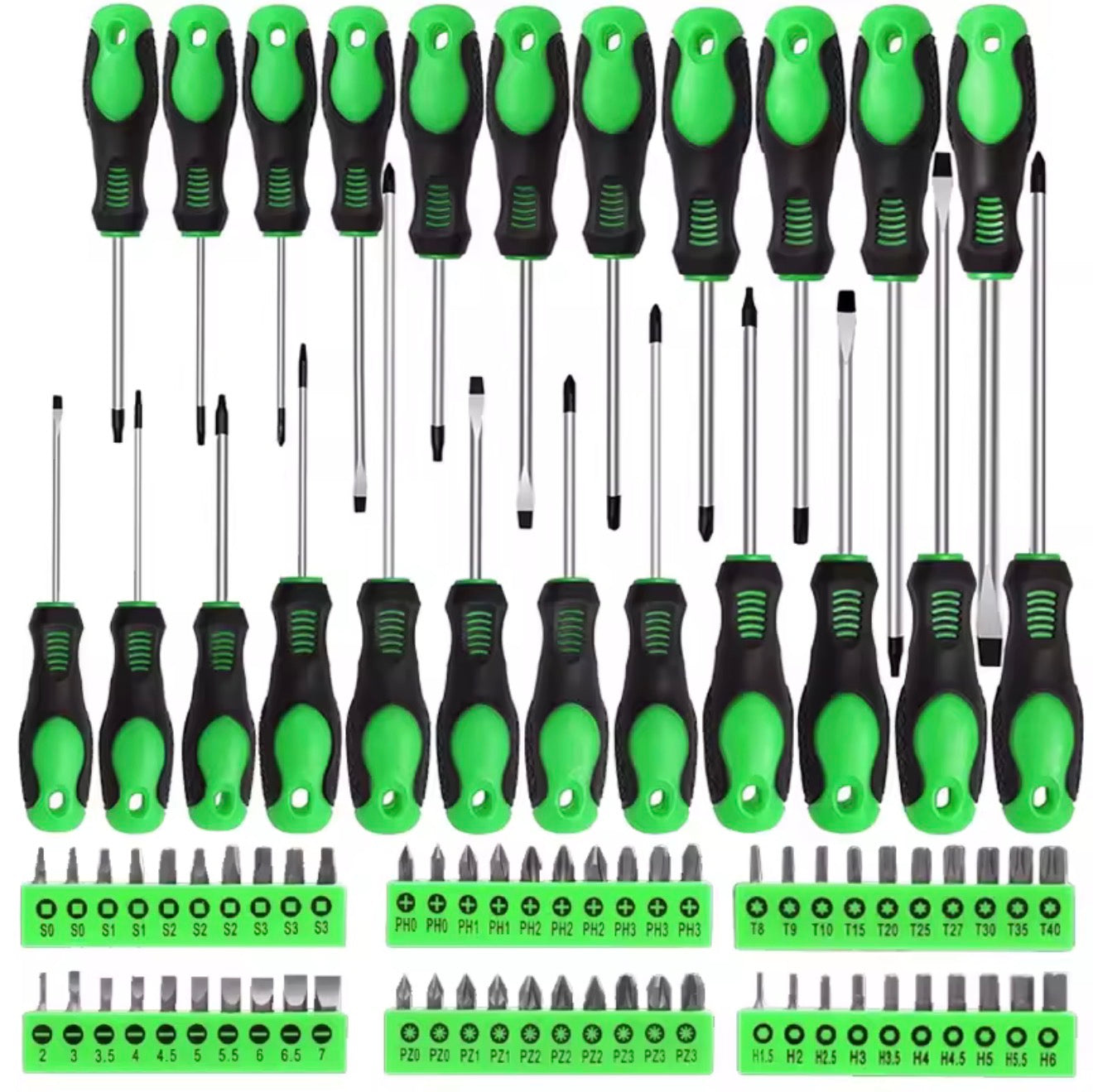 100pcs Screwdriver Set Insulated Magnetic Screwdriver Tool With Plastic Holder