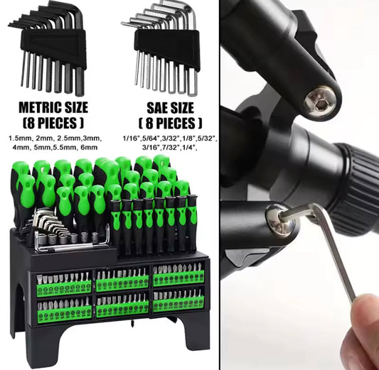 100pcs Screwdriver Set Insulated Magnetic Screwdriver Tool With Plastic Holder